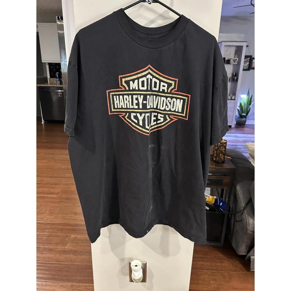 Vintage Harley-Davidson Motor Cycles Black Graphic T-Shirt